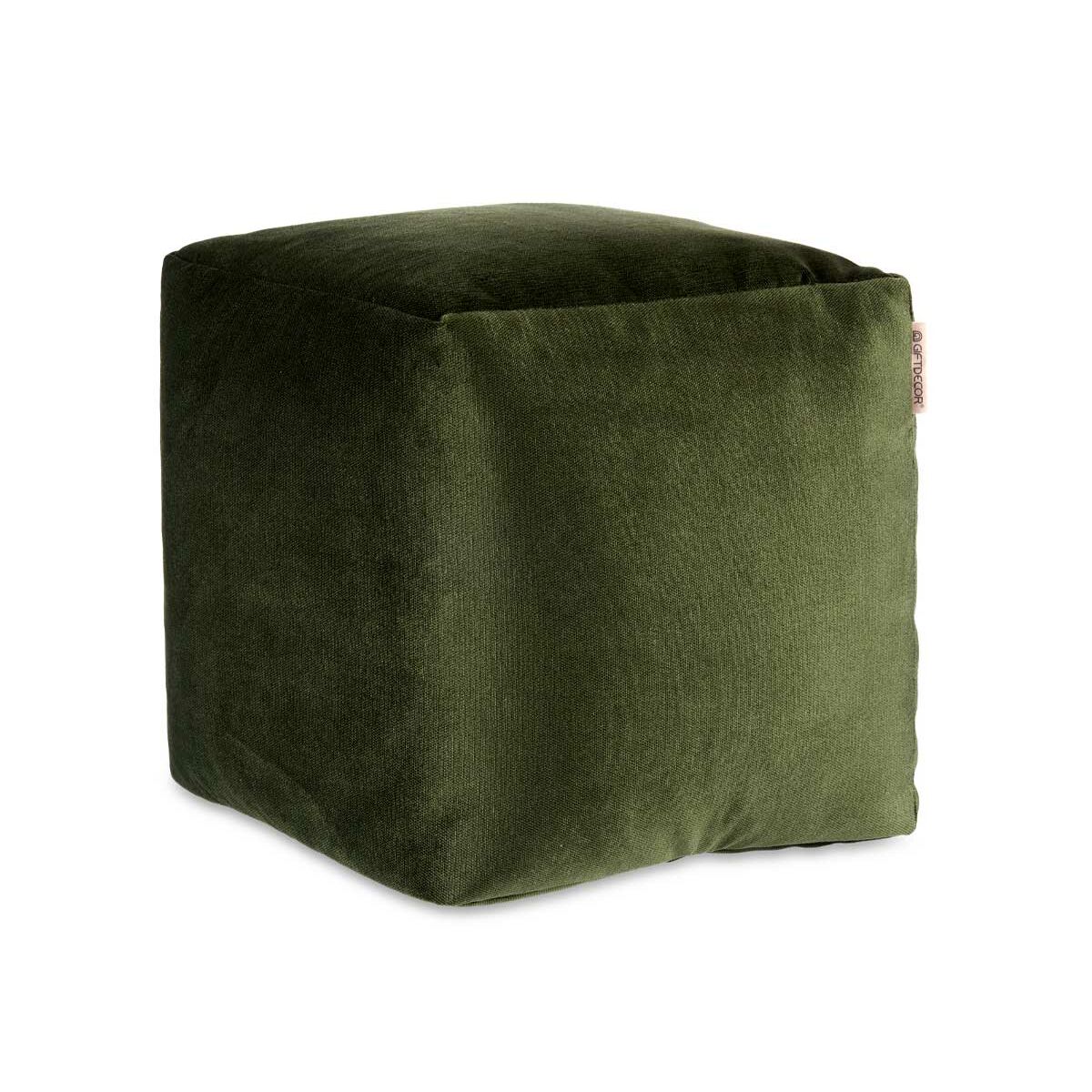 Puff Gift Decor grün polystyrol Samt (4 Stück)